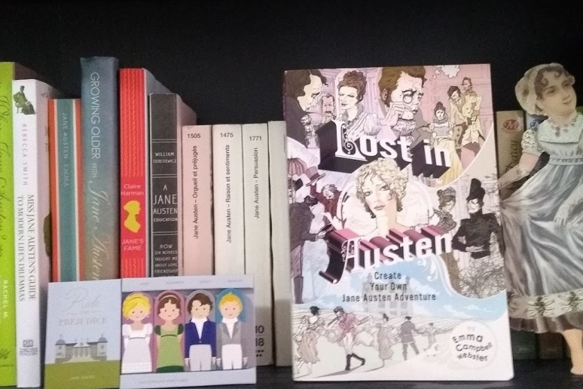 Lost in Austen, Emma Campbell Webster; Un livre dont vous êtes le héros; Héroïne; Jane Austen; Orgueil et préjugés; Élizabeth Bennet; Le fil rouge; Le fil rouge lit; Bibliothérapie; Littérature; Lecture; Livres; Les livres qui font du bien